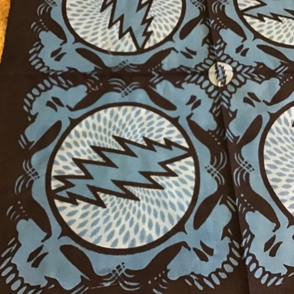 Grateful Dead bright blue steal your face bandana NWT